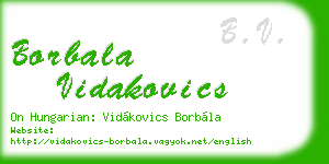 borbala vidakovics business card